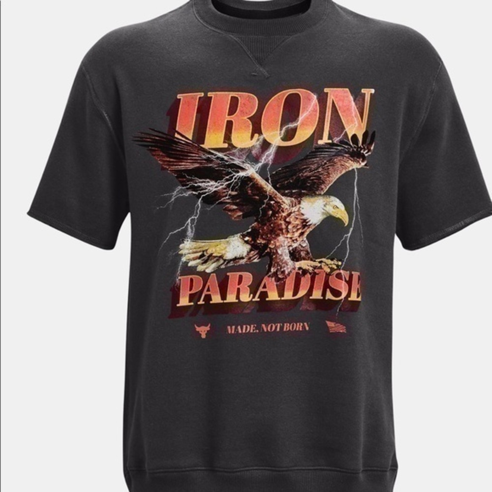 New Mens under armour project rock og cut graphic cut off Iton paradise size L